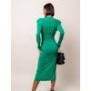 Zelené elegantní šaty CLOVER s rozparkem