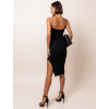 Černé elegantní šaty ISLANI se zlatými ramínky