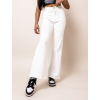 Bílé denim džíny MAYA s rozšířenými nohavicemi