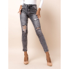 Šedé denim džíny LILLIA