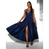 Tmavě modré elegantní dlouhé šaty FAIRYTALE