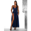 Tmavě modré elegantní dlouhé šaty FAIRYTALE