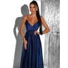 Tmavě modré elegantní dlouhé šaty FAIRYTALE