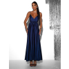 Tmavě modré elegantní dlouhé šaty FAIRYTALE
