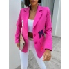 Růžové elegantní sako HOWASI s potisky