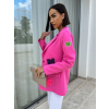 Růžové elegantní sako HOWASI s potisky