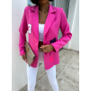 Růžové elegantní sako HOWASI s potisky