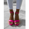Růžové páskové boty na podpatku ARLIEN