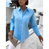 Světle modrá elegantní košile SOEYNE s kapsou
