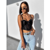 Černý elegantní crop top DASHELL