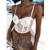 Bílý elegantní crop top DASHELL