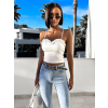 Bílý korzetový top MALORYN