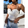 Bílý korzetový top MALORYN