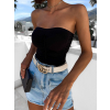 Černý top DRESDENI s vycpávkami