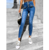 Modré denim džíny HANGOE s knoflíky