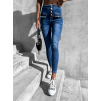 Modré denim džíny HANGOE s knoflíky