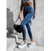 Modré denim džíny HANGOE s knoflíky