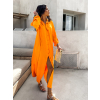 Oranžové košilové šaty NESSY