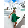 Smaragdové volánkové šaty GLASSY volného střihu