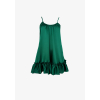 Smaragdové volánkové šaty CLOUDY volného střihu