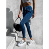 Tmavě modré denim džíny HANGOE s knoflíky