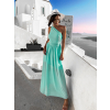 Tyrkysové elegantní dlouhé šaty FLOAT