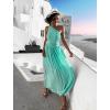 Tyrkysové elegantní dlouhé šaty FLOAT