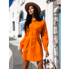 Oranžové košilové šaty SIERRA na knoflíky