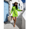 Neon zelené košilové šaty SIERRA na knoflíky
