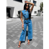 Modrý denim overal MELLYNES bez rukávů