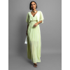 Světle zelené elegantní šaty PARFOMELLE s výsřihem do V