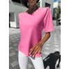 Světle růžové tričko MAKILET s krátkým rukávem
