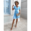 Modré lehké šaty SATTY s volánky