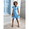 Modré lehké šaty SATTY s volánky
