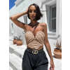 Béžový elegantní crop top CRICKET