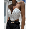 Bílý elegantní crop top CRICKET