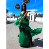Zelené elegantní šaty NOORILE s volány