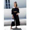 Černý elegantní dvoudílný komplet HATTIE na zavazování