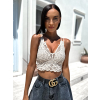 Béžový crop top DAVEN