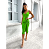 Světle zelené elegantní šaty ASTRILITH s řasením