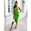 Světle zelené elegantní šaty ASTRILITH s řasením