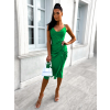 Zelené elegantní šaty ASTRILITH s řasením