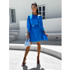 Královsky modré elegantní šaty WOLKA s páskem