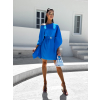 Královsky modré elegantní šaty WOLKA s páskem
