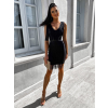 Černé elegantní šaty HJUKLE s třásněmi
