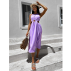 Fialové šaty MALIKENY s průstřihy