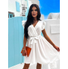Bílé elegantní šaty FREAL na zavazování