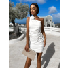 Bílé elegantní šaty RANTIL s detailem