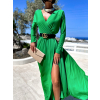 Zelené dlouhé elegantní šaty JOELLIAN