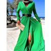 Zelené dlouhé elegantní šaty JOELLIAN